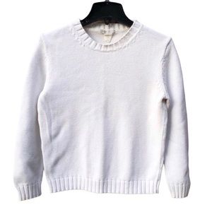 J. Crew Round Neck Medium Knit Preppy Pullover Long Sleeve Sweater Petite S/M